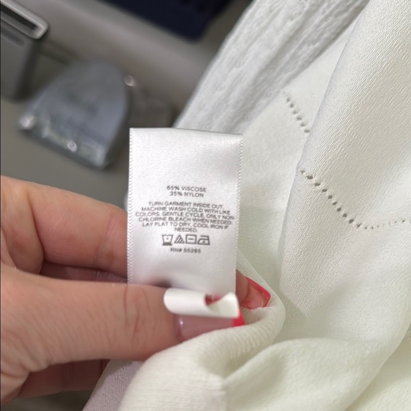 Express White Lace Detail Blouse - Picture 6 of 9